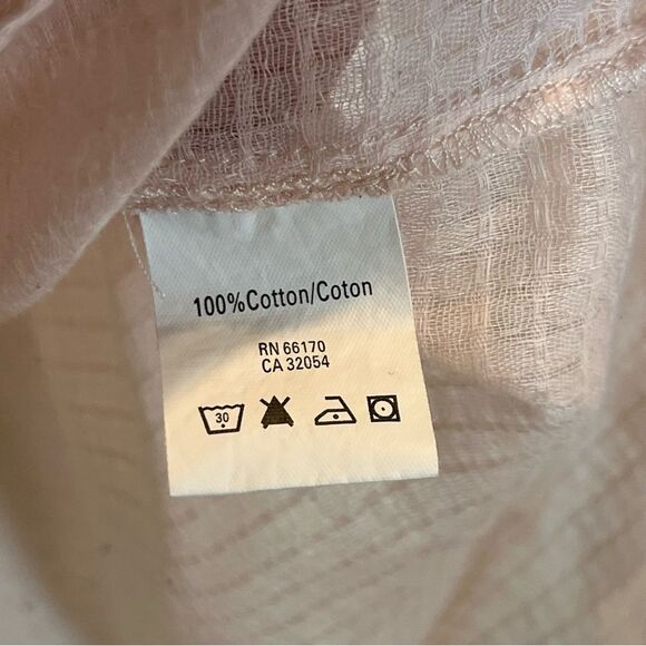 Urban Outfitters Piplette by Alice Ritter Embroidered Sheer Pink Top size Large - Picture 7 of 8